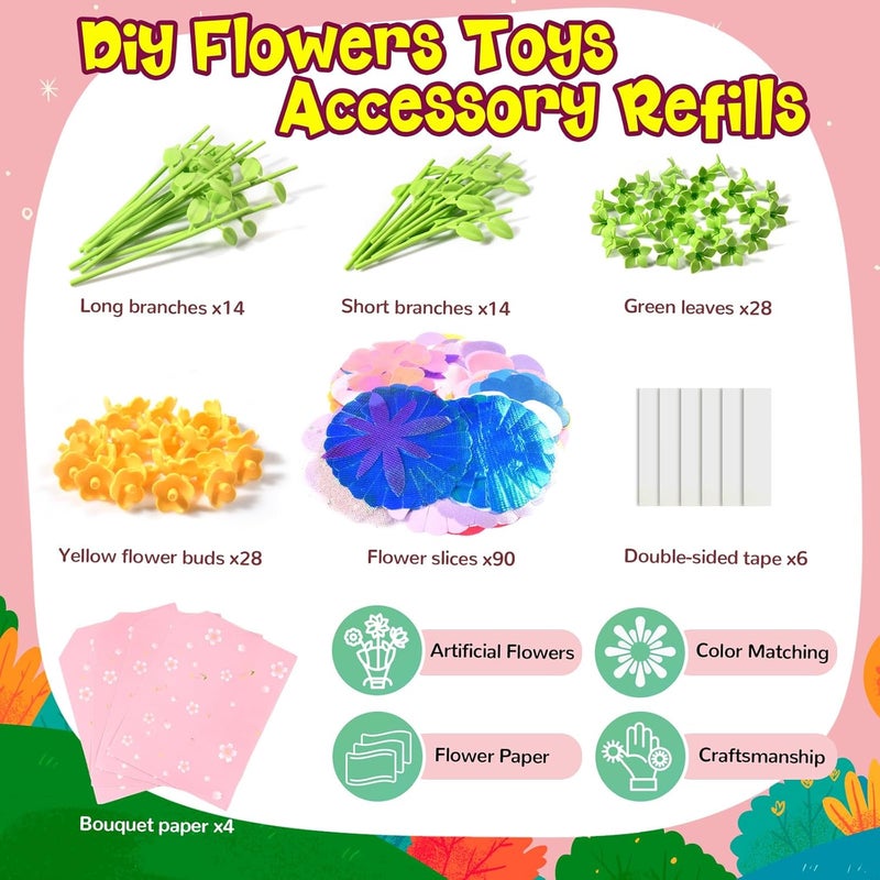 GPPNKC DIY Flower Bouquets Toys Accessories - Arts & Crafts Toy Accessories - Image 3